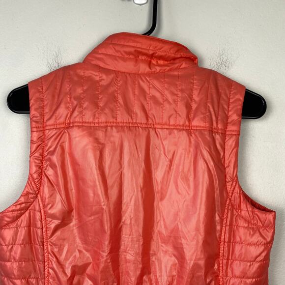 Fairway & Greene Ladies Coral Puffer Vest Golf Full Zip Snap Pockets Size Medium - Picture 7 of 11